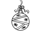 A Christmas round ball coloring page