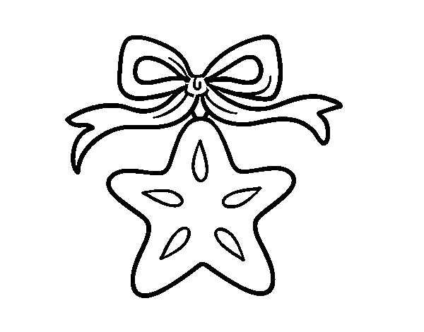 A Christmas star coloring page