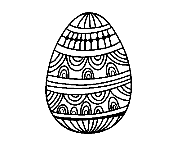 A decorated Easter Egg coloring page