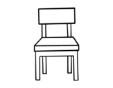 A dining chair coloring page
