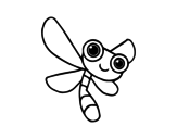 A dragonfly coloring page