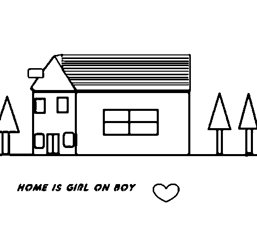 A house in the forest coloring page