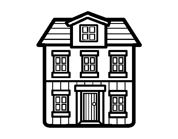 A house coloring page
