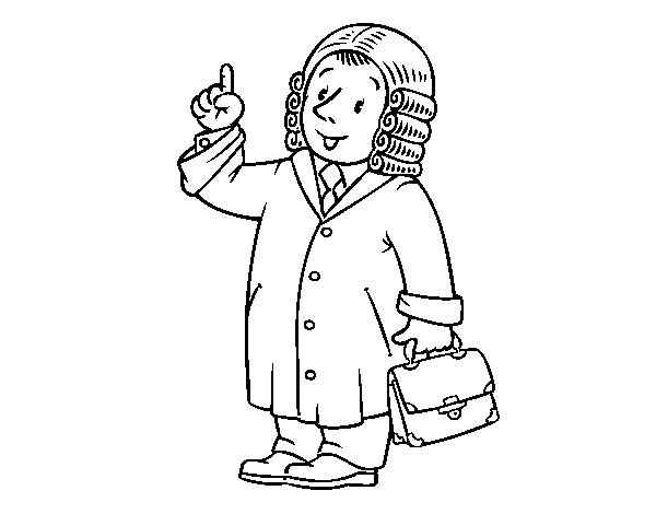 A judge coloring page