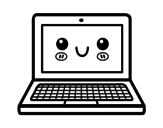 A laptop coloring page