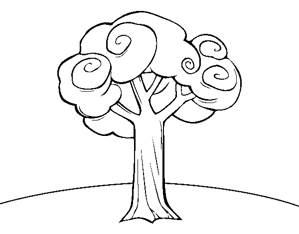 A large tree coloring page