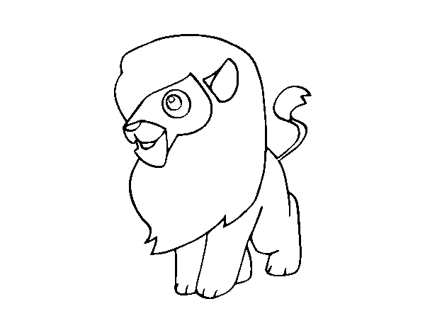 A lion coloring page