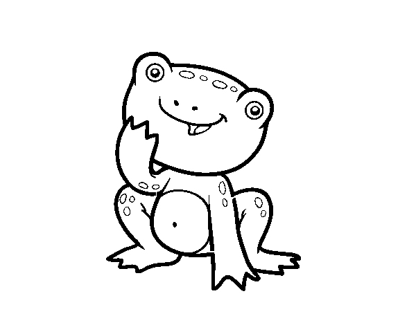 A little frog coloring page