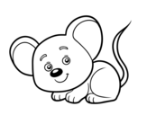 A little mouse coloring page