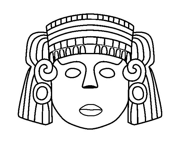 A mexican mask coloring page