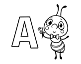 A of Ant coloring page