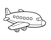 A passenger plane coloring page