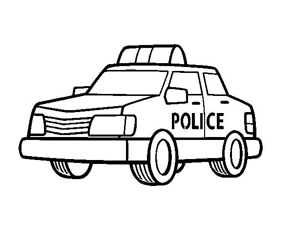 A police car coloring page