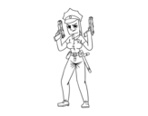  A Policewoman coloring page