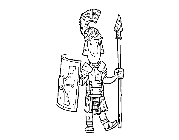 A roman soldier coloring page