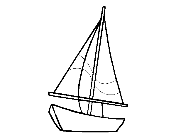 A sailing boat coloring page