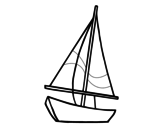 A sailing boat coloring page