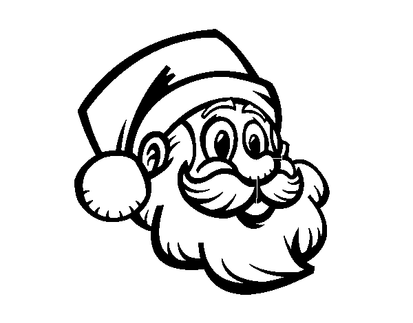 A Santa Face coloring page