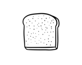 A slice of bread coloring page