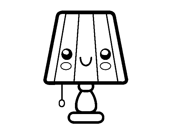 A table lamp coloring page