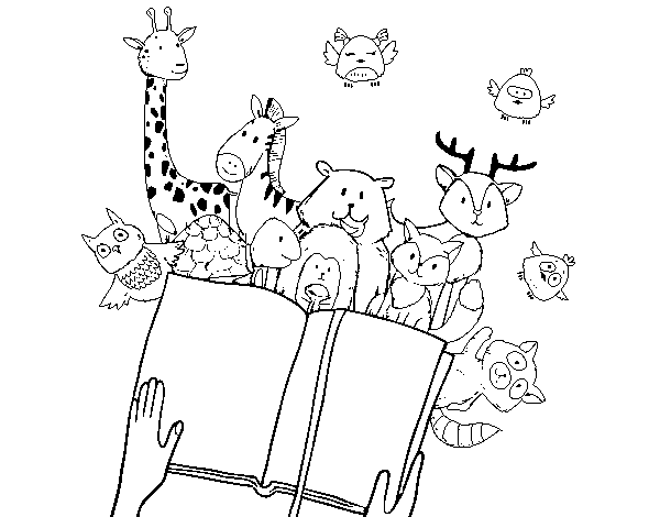 A tale of animals coloring page