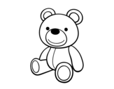 A teddy bear coloring page