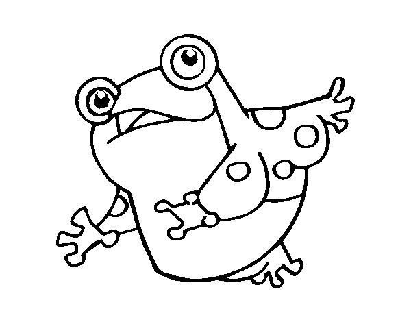 A toad coloring page