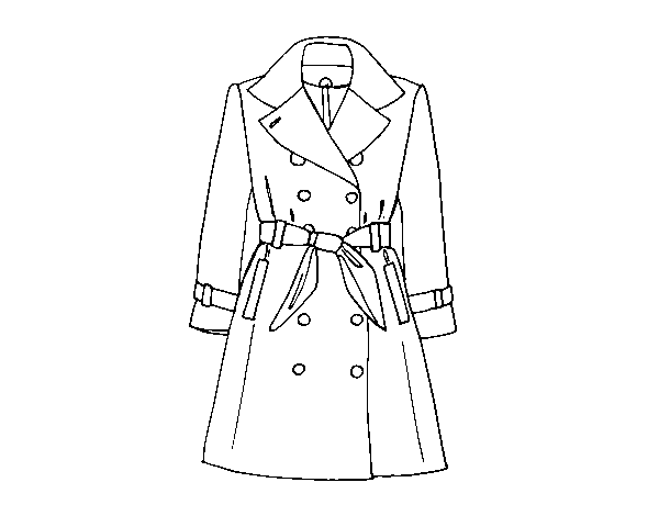 A trench coat coloring page - Coloringcrew.com
