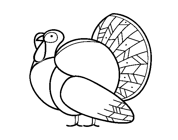 A turkey coloring page