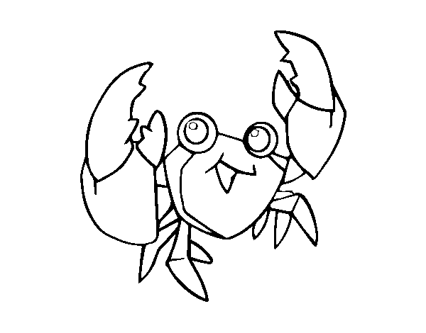 A velvet crab coloring page