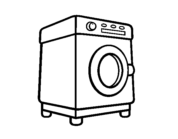 A washing machine coloring page