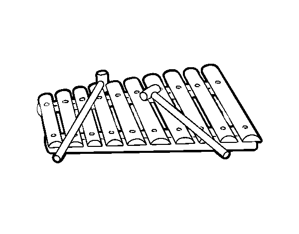A xylophone coloring page