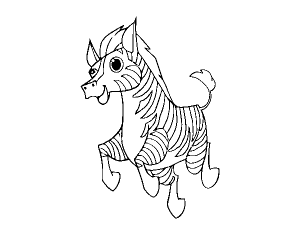 A Zebra coloring page