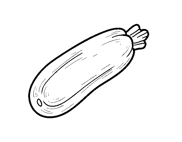 A zucchini coloring page