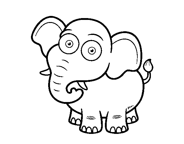 African bush elephant coloring page