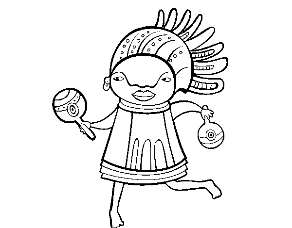African native coloring page