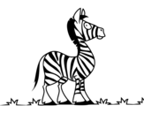 African zebra coloring page