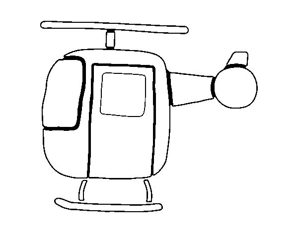 Agile helicopter coloring page