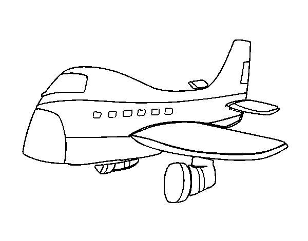 Airliner coloring page
