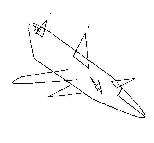 Airplane taking off coloring page