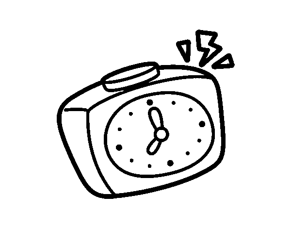 Alarm clock coloring page