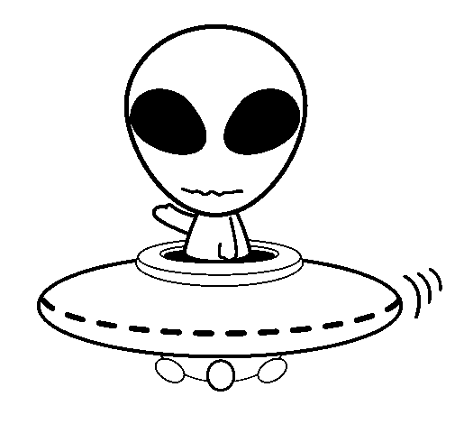 Alien coloring page