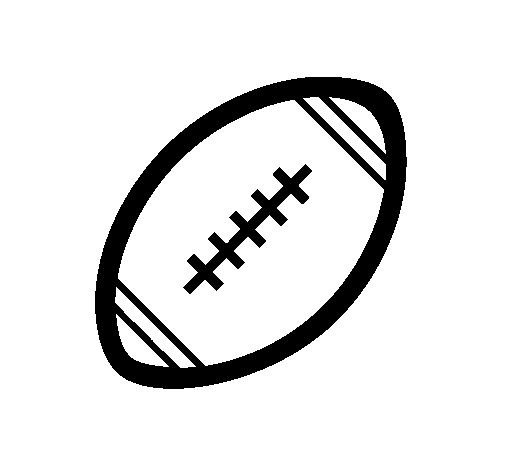American football ball II coloring page