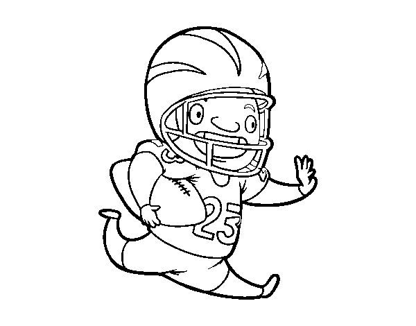 American football player coloring page