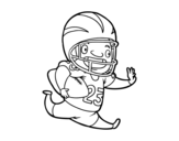 American football player coloring page