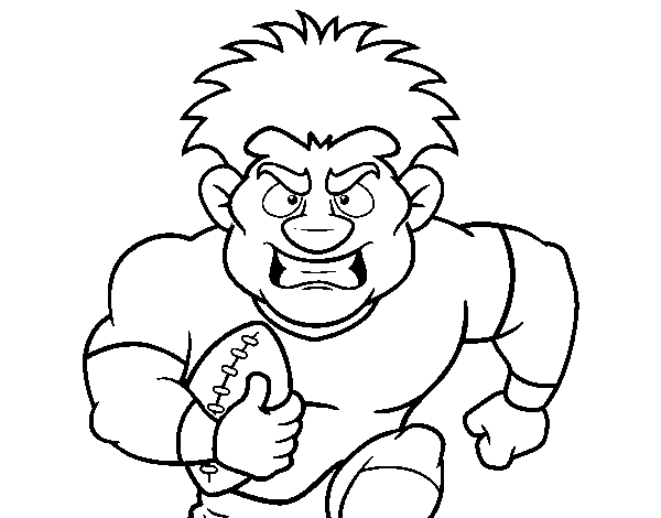 An american football player coloring page