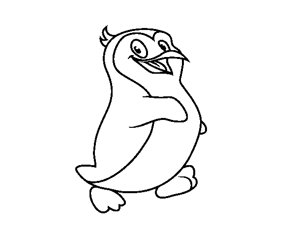 An antarctic penguin coloring page