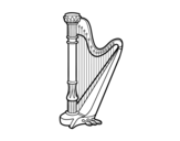 An harp coloring page