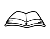 An open book coloring page
