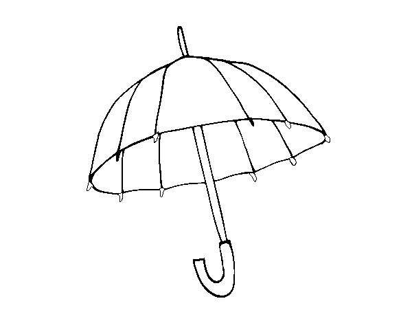 An umbrella coloring page